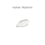 Texture of Hydrating Cream showing smooth white cream swatch