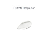 Texture of Hydrating Cream showing smooth white cream swatch