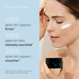 Clinical results for BL+ The Cream highlighting improved firmness, hydration and skin smootheness