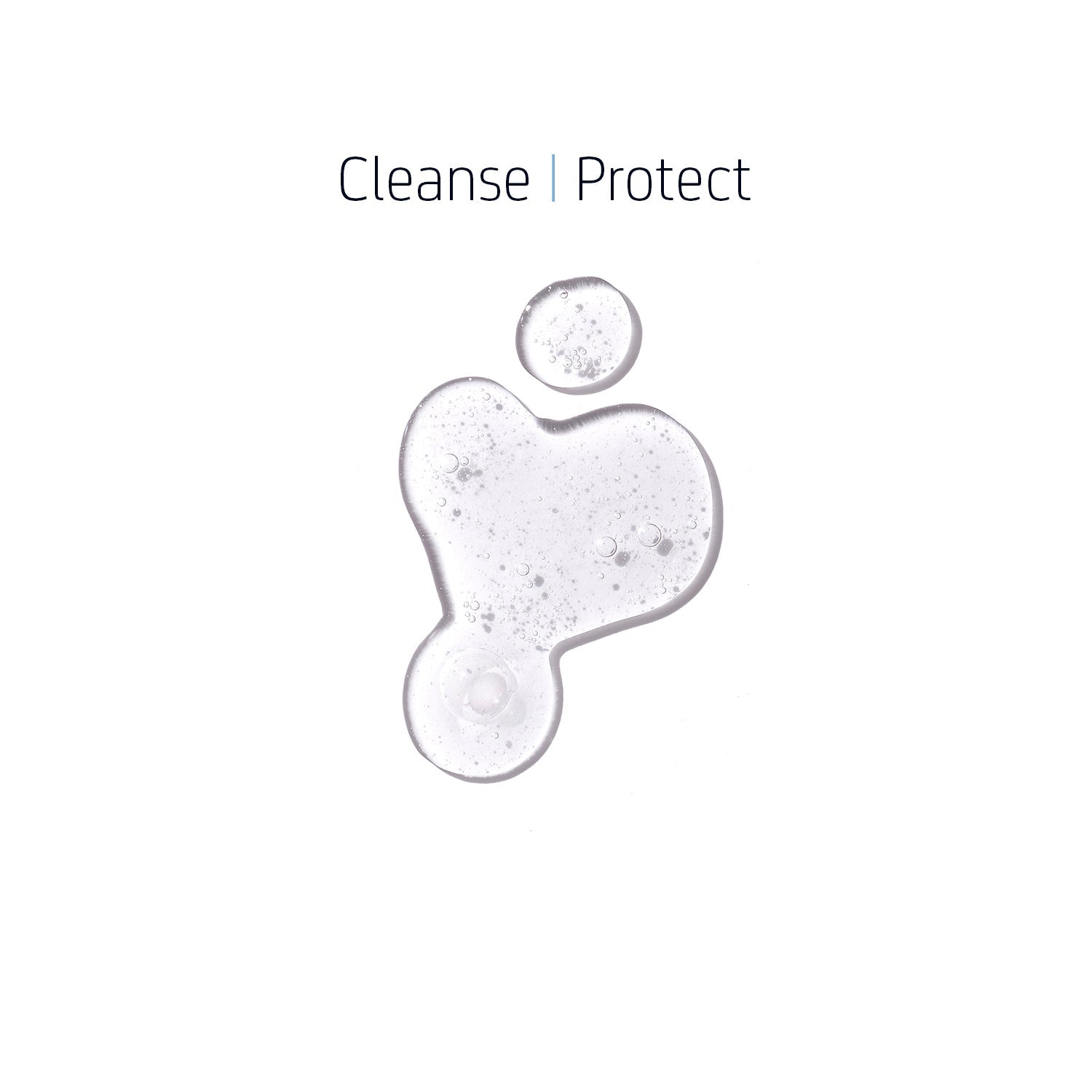 Texture of Hand Wash showing clear gel with small air bubbles