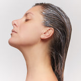 Model with Conditioner in hair